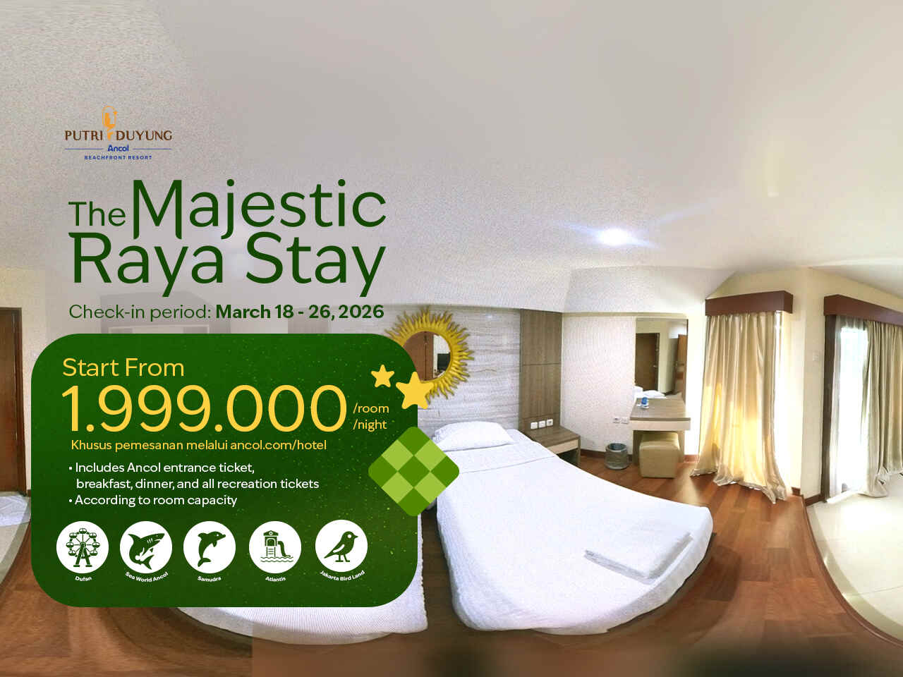 Momen Bersama Keluarga Lebaran di Putri Duyung Ancol: The Majestic Raya Stay bonus Rekreasi di Ancol